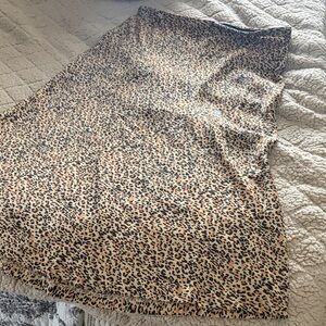 Chic Leopard Print A-Line Skirt